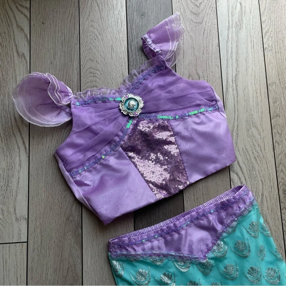 Mermaid Princess Disney Store Kids Costume - Purple and Green